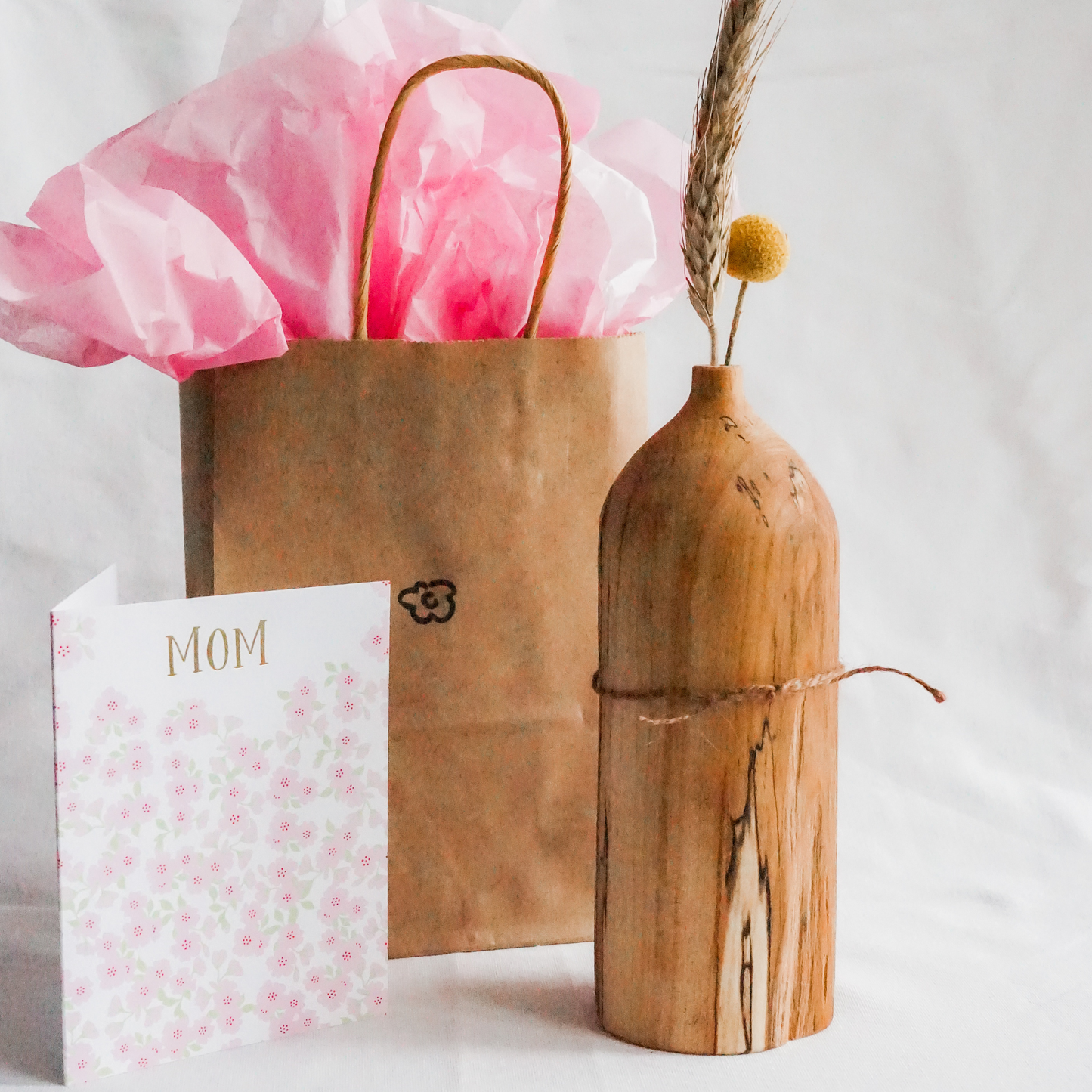 Mother's Day - Wooden Bottle Vase